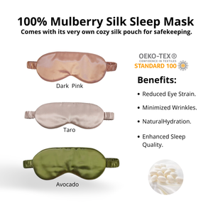 100% Mulberry Silk Sleep Mask