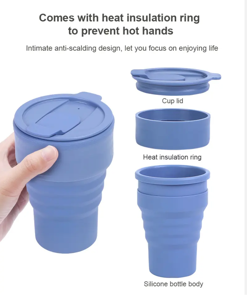 Travel Silicone Folding Cup (12oz)