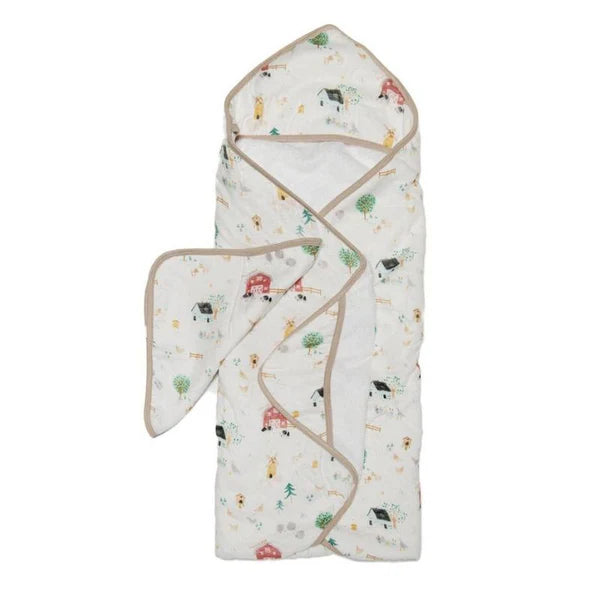 Deluxe Bamboo Muslin Hooded Towel Set