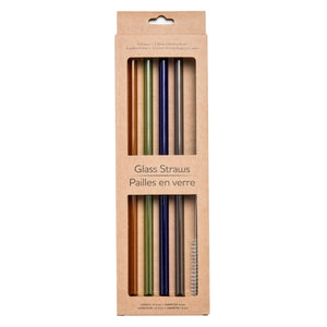 Life Without Waste Glass Drinking Straws (Pack of 4 + Brush)