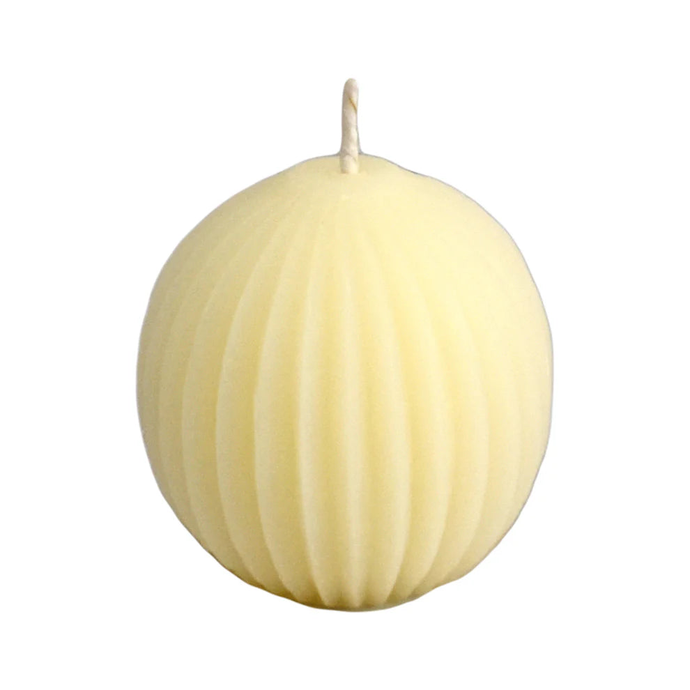 Beeswax Fluted Sphere Candle