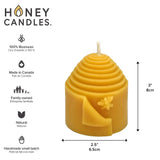 Peek-a-Bee Natural Beeswax Pillar Candle